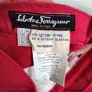 Vintage Women’s Ferragamo pants Iconic Logo red Size 12